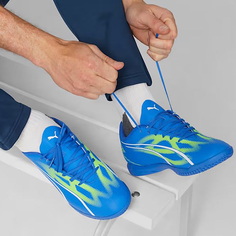 PUMA férfi futballcipő Ultra Play It ultra kék/puma fehér/pro zöld 13