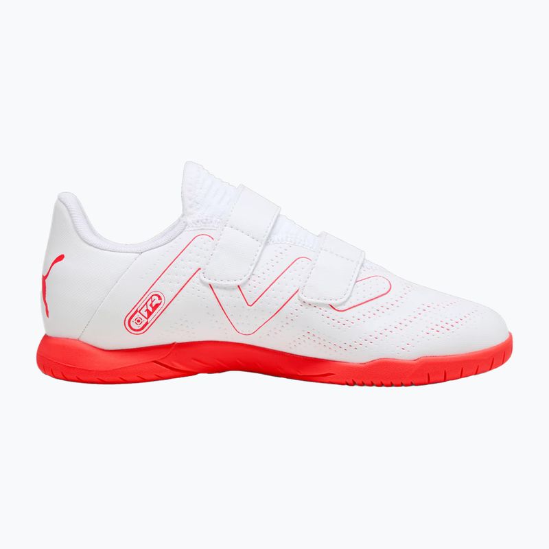 PUMA Future Play IT V Jr gyermek futballcipő puma fehér/tűz orchidea 12