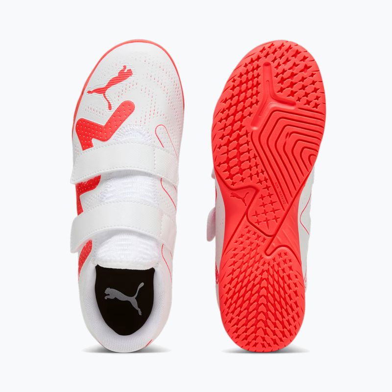 PUMA Future Play IT V Jr gyermek futballcipő puma fehér/tűz orchidea 13
