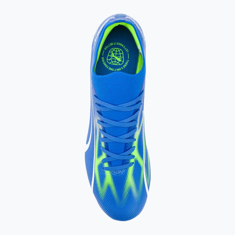 PUMA Ultra Match FG/AG férfi futballcipő ultra kék/puma fehér/pro zöld 6