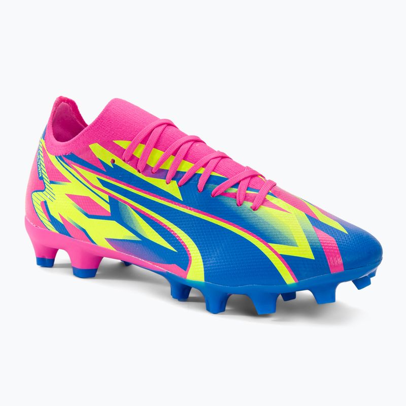 PUMA Ultra Match Energy FG/AG férfi futballcipő világító rózsaszín/sárga riasztás/ultrakék