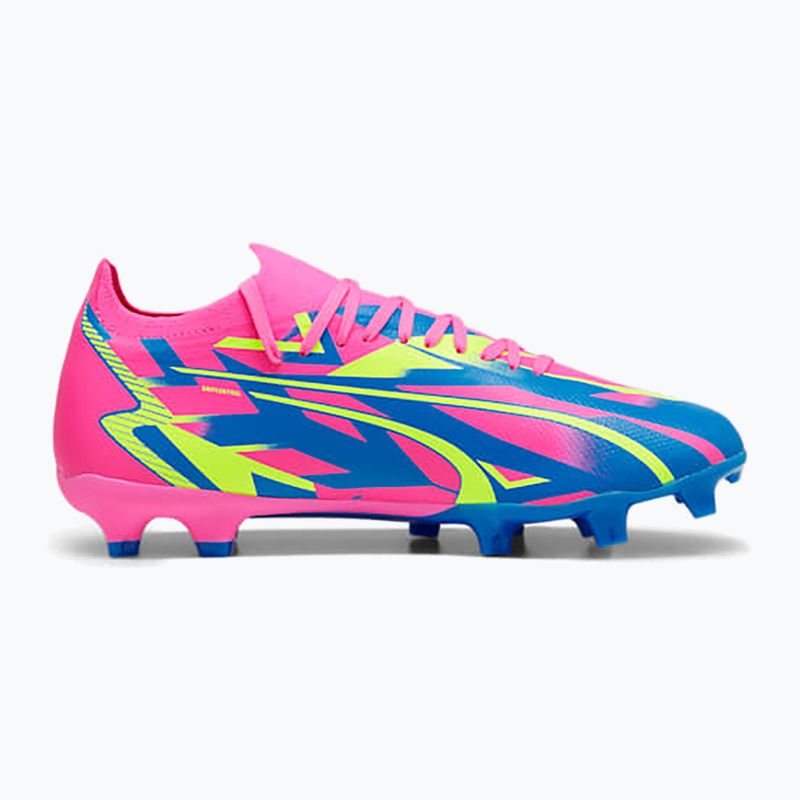 PUMA Ultra Match Energy FG/AG férfi futballcipő világító rózsaszín/sárga riasztás/ultrakék 12