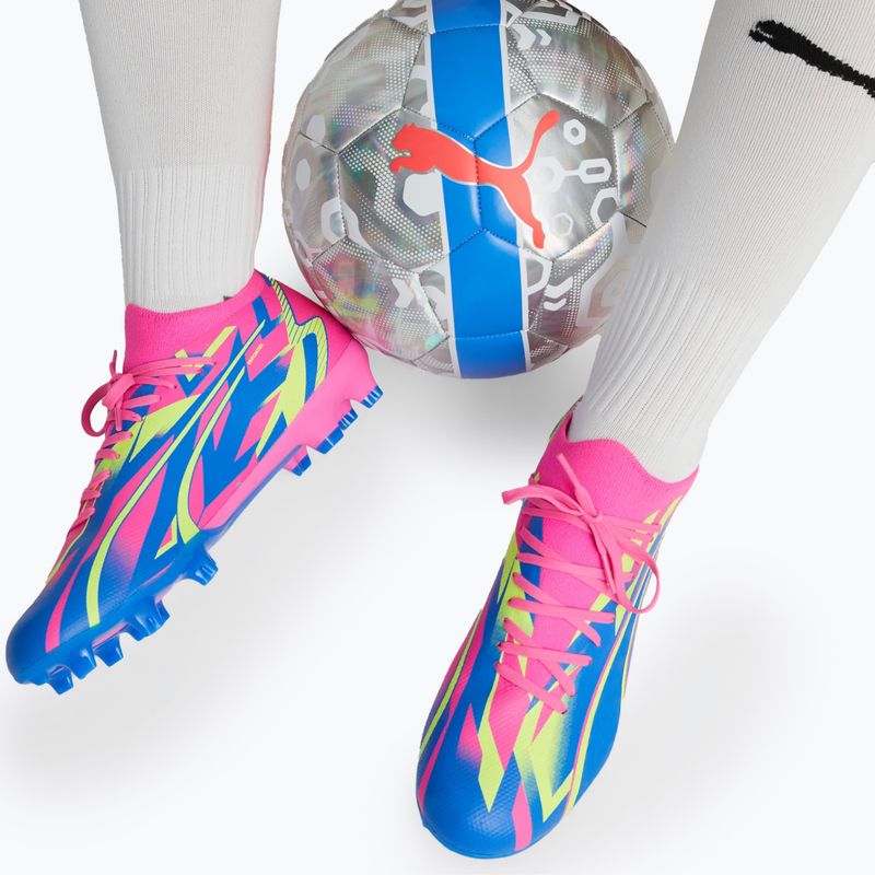 PUMA Ultra Match Energy FG/AG férfi futballcipő világító rózsaszín/sárga riasztás/ultrakék 18