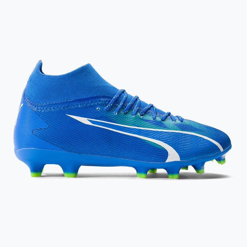 PUMA Ultra Pro FG/AG Jr gyermek futballcipő ultra kék/puma fehér/pro zöld 2