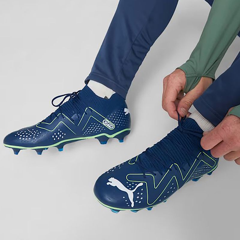 PUMA Future Match FG/AG férfi futballcipő perzsa kék/puma fehér/pro zöld 2