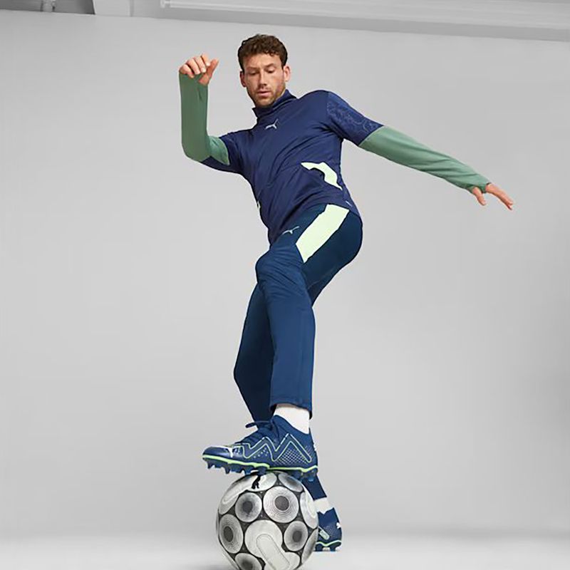 PUMA Future Match FG/AG férfi futballcipő perzsa kék/puma fehér/pro zöld 3
