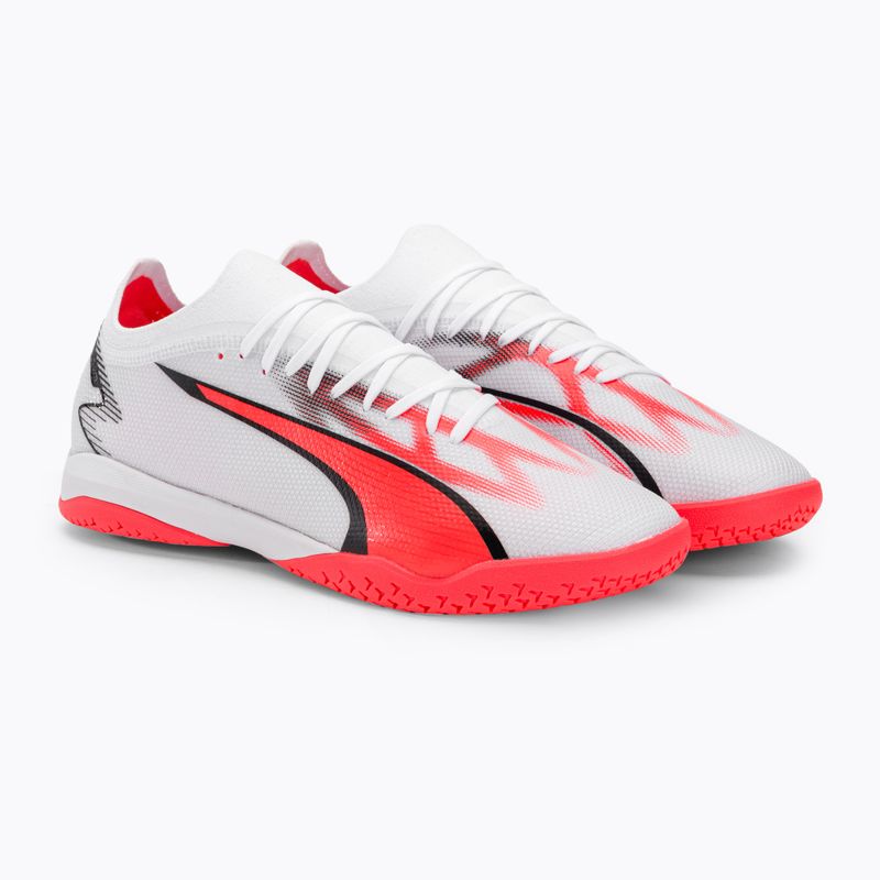 Férfi PUMA Ultra Match IT futballcipő puma fehér/puma fekete/tüzes orchidea 4