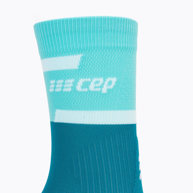 CEP Férfi kompressziós futózokni 4.0 Mid Cut ocean/petrol 3