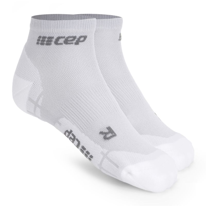 Férfi kompressziós futó zoknimęskie CEP Ultralight Low Cut carbon white 2
