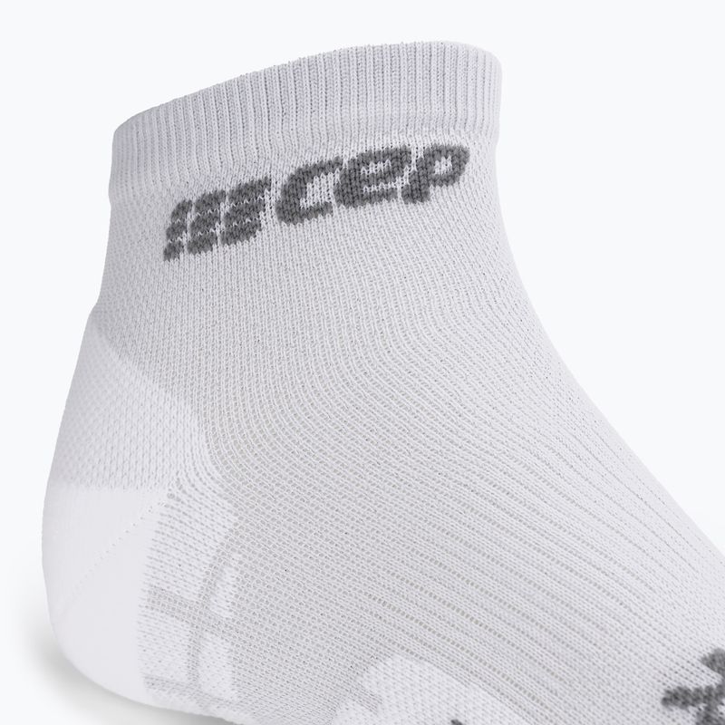 Férfi kompressziós futó zoknimęskie CEP Ultralight Low Cut carbon white 4