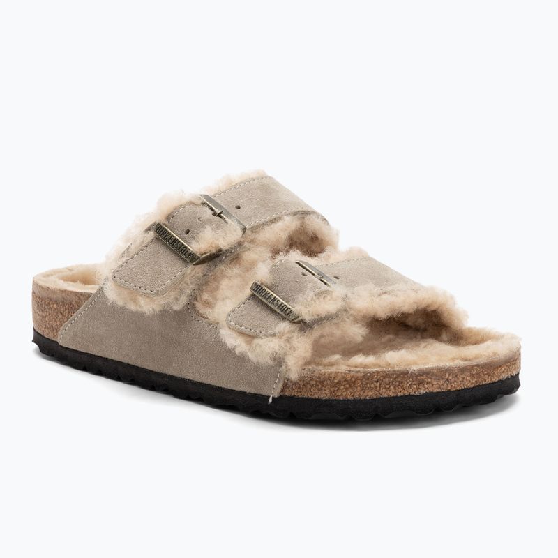 BIRKENSTOCK Arizona Shearling SL Regular taupe flip-flopok