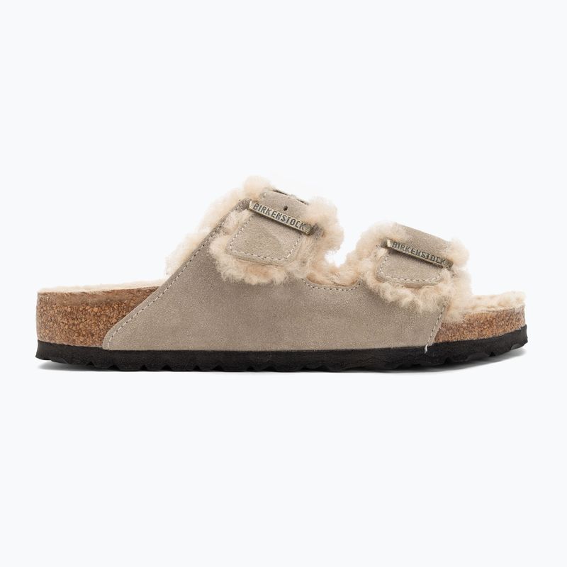 BIRKENSTOCK Arizona Shearling SL Regular taupe flip-flopok 2
