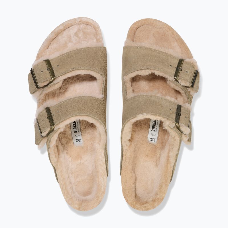 BIRKENSTOCK Arizona Shearling SL Regular taupe flip-flopok 10