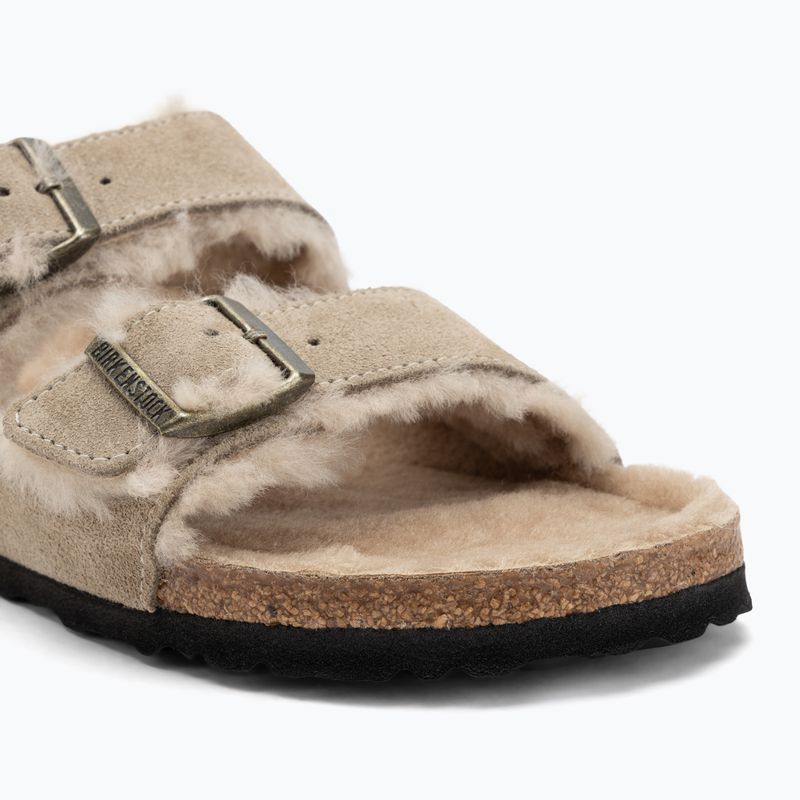 BIRKENSTOCK Arizona Shearling SL Narrow taupe színű flip-flopok 7