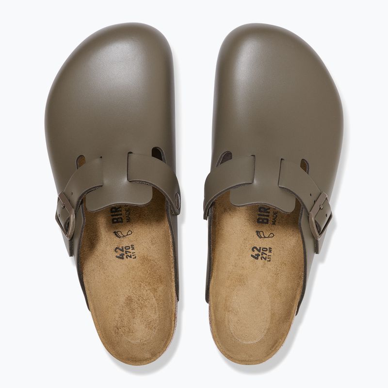 BIRKENSTOCK flip-flop Boston NL Regular sima bőr beton szürke 3