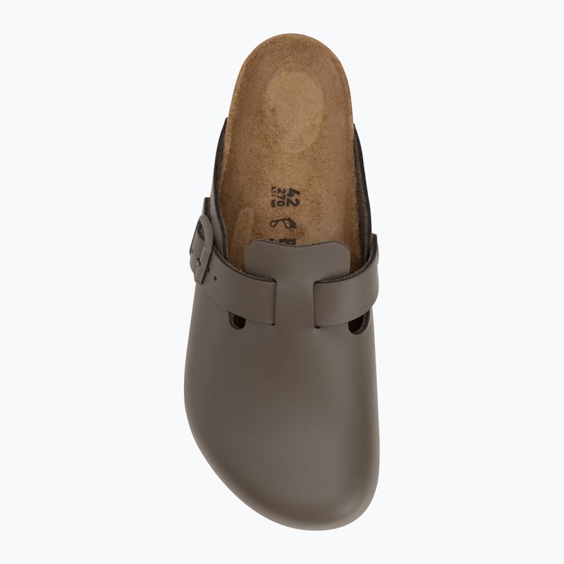 BIRKENSTOCK flip-flop Boston NL Regular sima bőr beton szürke 5