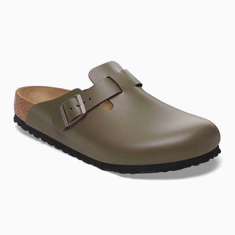 BIRKENSTOCK flip-flop Boston NL Narrow sima bőr beton szürke