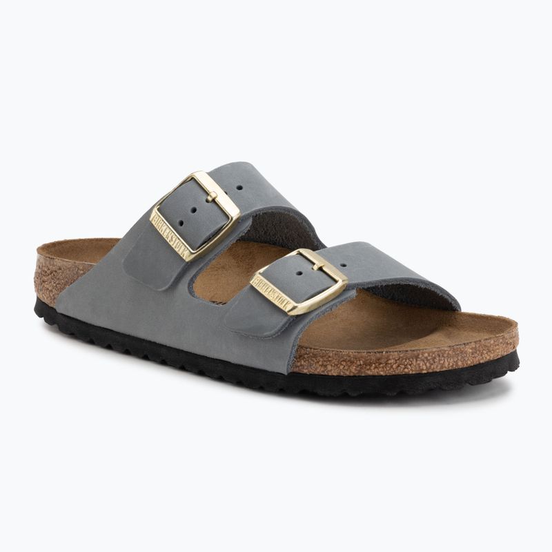Női papucsok BIRKENSTOCK Arizona LEOI Narrow basalt gray