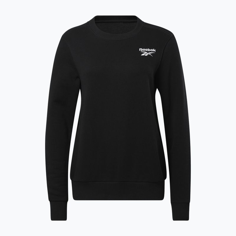Női Reebok Identity Small Logo French Terry Crew melegítőfelső fekete