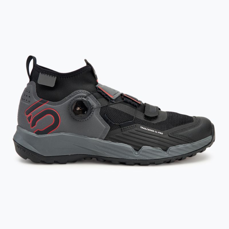Kerékpáros cipő MTB férfi adidas FIVE TEN Trailcross Pro Clip-In grey five / core black / red 2