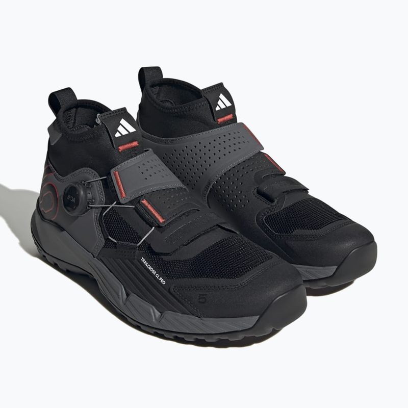 Kerékpáros cipő MTB férfi adidas FIVE TEN Trailcross Pro Clip-In grey five / core black / red 3