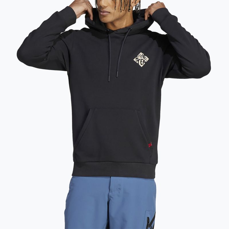 Férfi kerékpáros pulóver adidas FIVE TEN Graphic Hoodie black / savannah 4