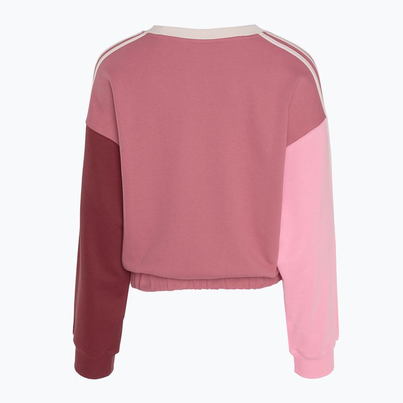 Női adidas Essentials 3-Stripes Crop pink strata/shadow red/bliss pink/wonder quartz melegítőfelső 2