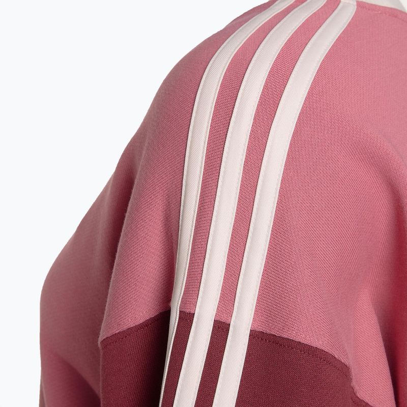 Női adidas Essentials 3-Stripes Crop pink strata/shadow red/bliss pink/wonder quartz melegítőfelső 3