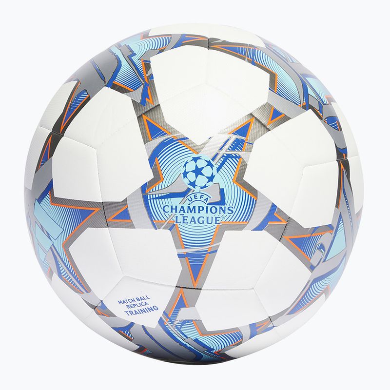 Focilabda adidas UCL Training 23/24 white/silver metallic/bright cyan/royal méret 4