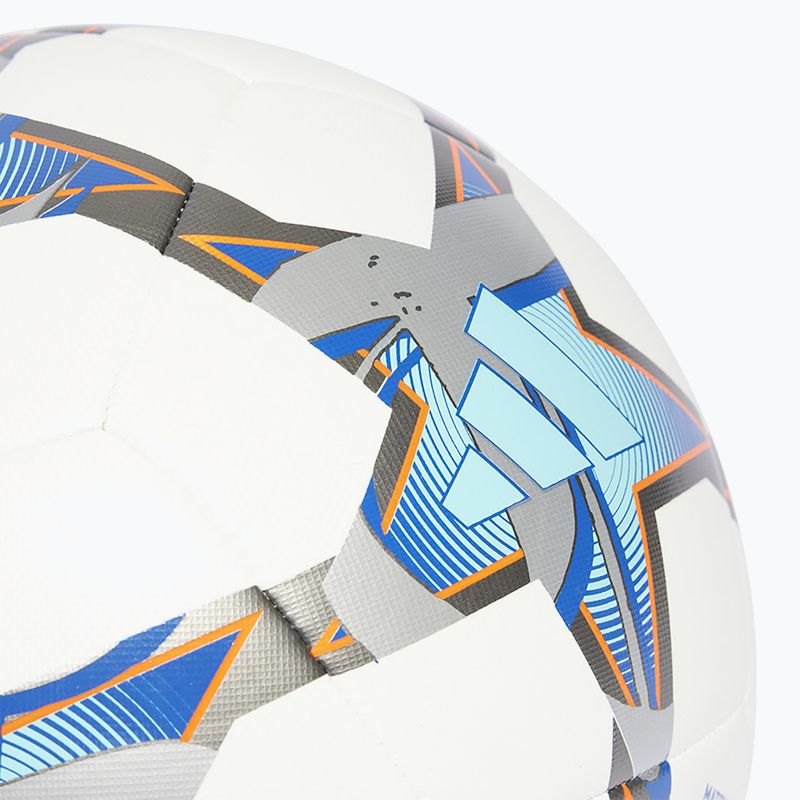 Focilabda adidas UCL Training 23/24 white/silver metallic/bright cyan/royal méret 4 4