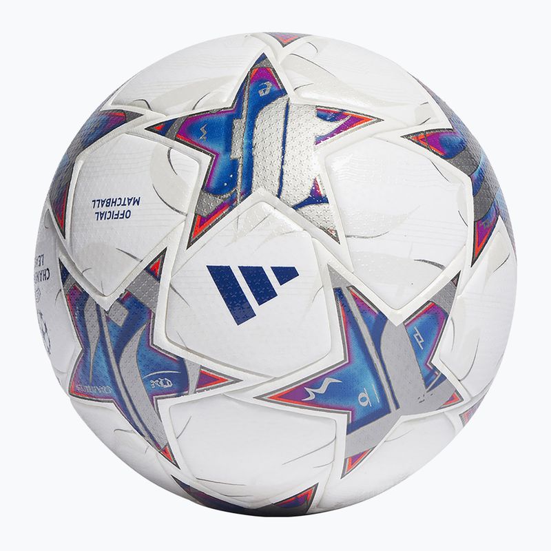 Focilabda adidas UCL PRO 23/24 white/silver metallic/bright cyan/royal blue méret 5 2