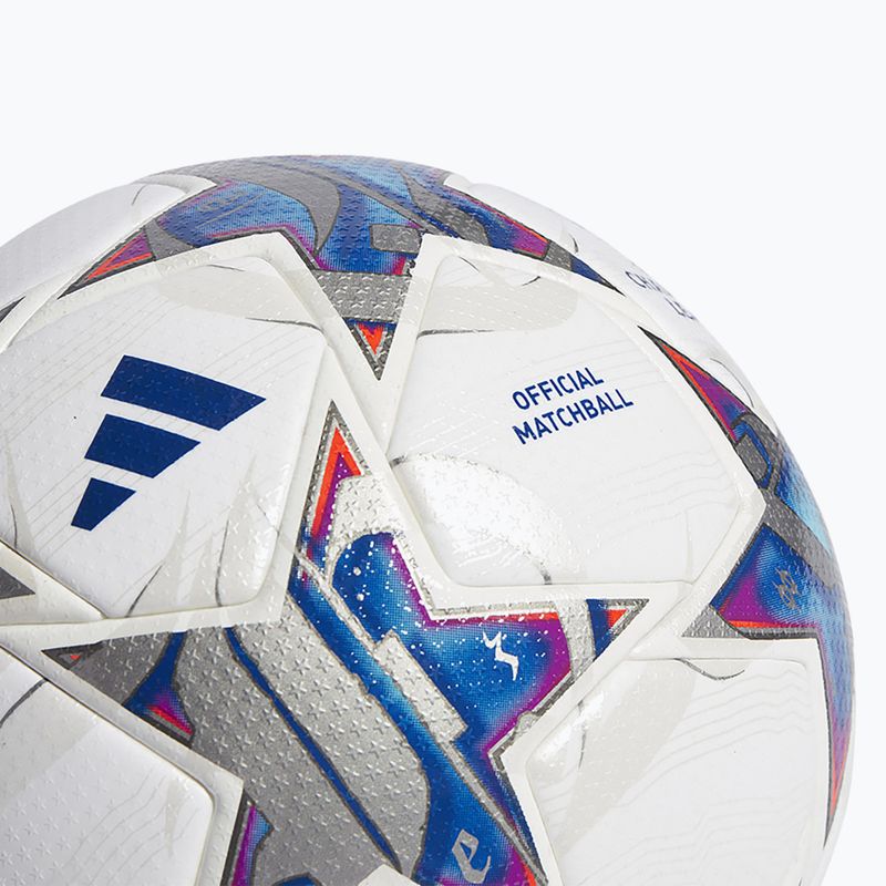 Focilabda adidas UCL PRO 23/24 white/silver metallic/bright cyan/royal blue méret 5 4