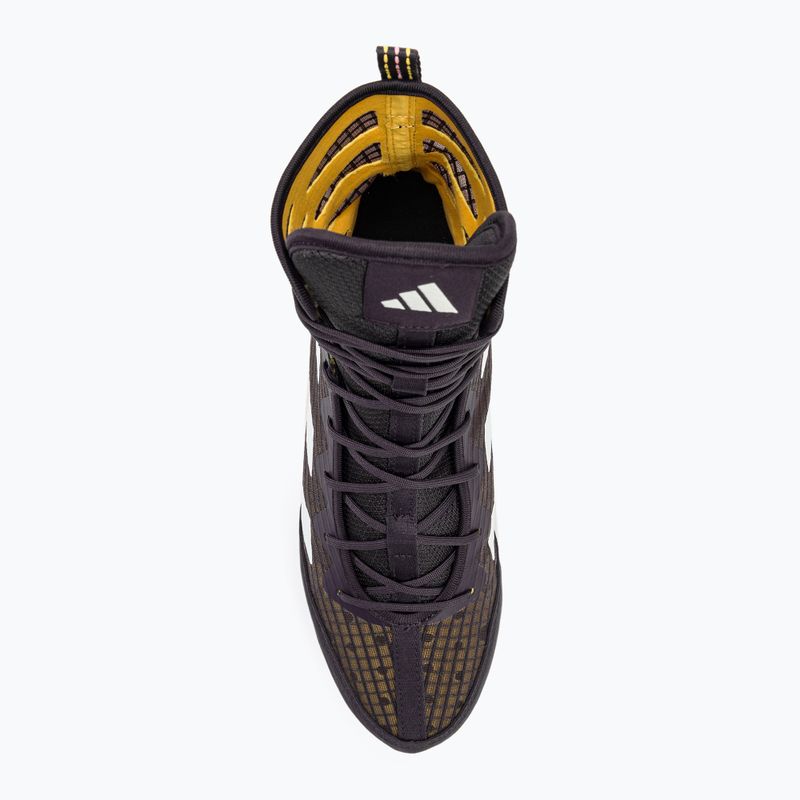 Boxcipő adidas Box Hog 4 aurora black/cloud white/spark 5