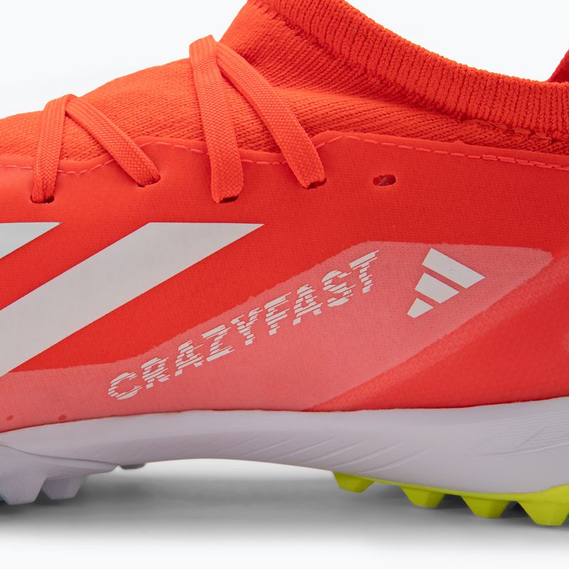 Férfi adidas X Crazyfast League TF futballcipő napvörös/felhőfehér/csapat napsárga 8