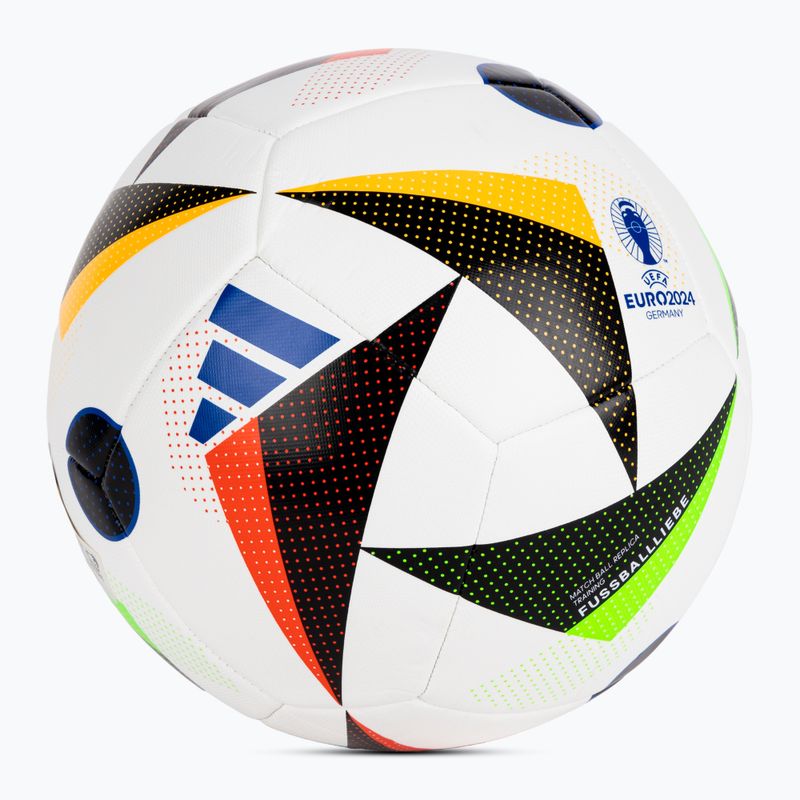 Focilabda adidas Fussballiebe Trainig Euro 2024 white/black/glow blue méret: 4 2