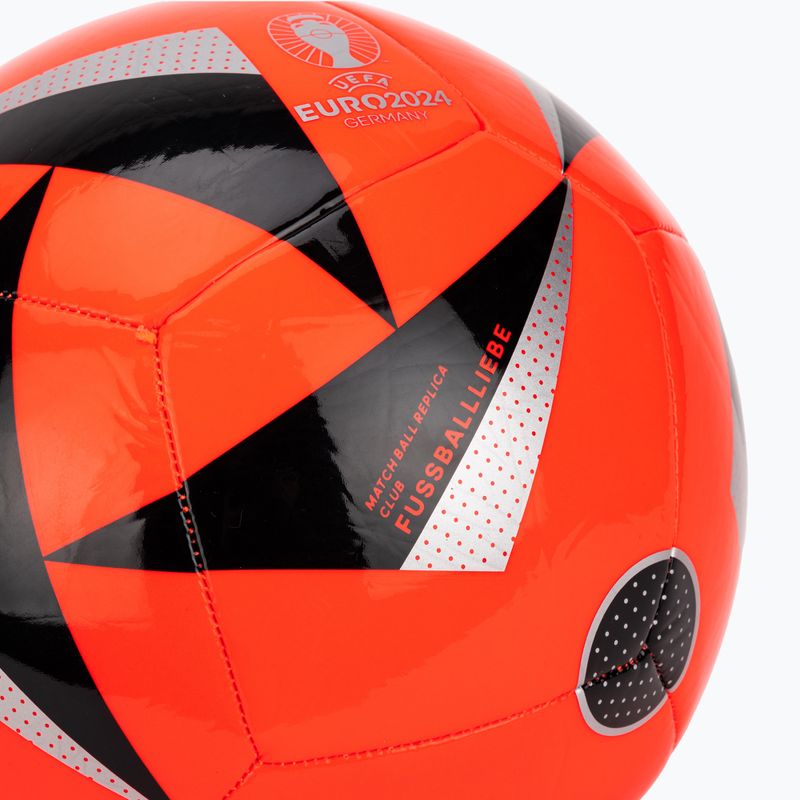 Focilabda adidas Fussballiebe Club Euro 2024 solar red/black/silver metallic méret: 4 3