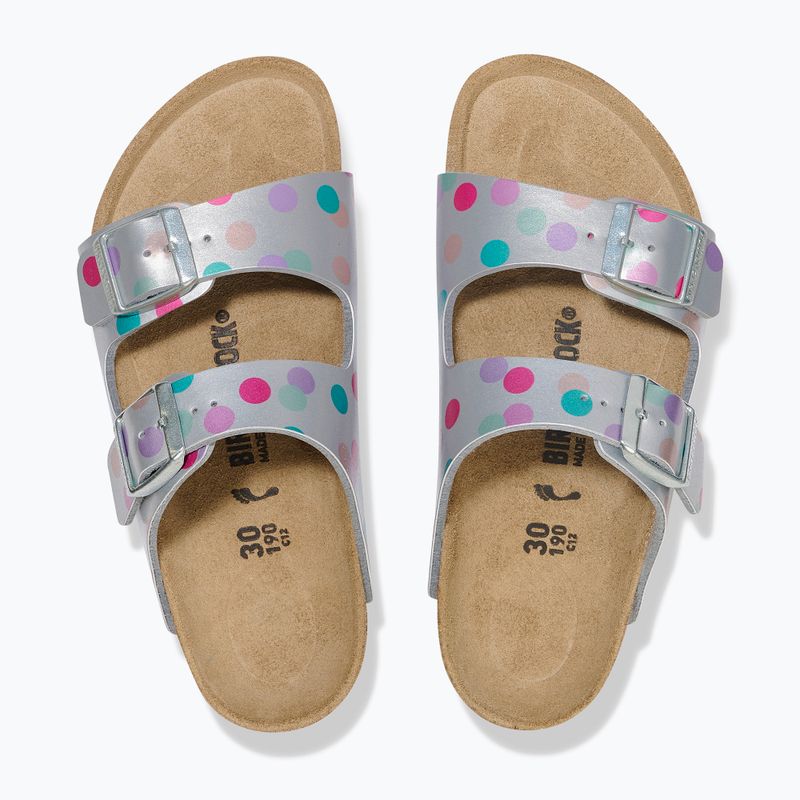 BIRKENSTOCK gyerek flip-flop Arizona BF Narrow elektromos metál pöttyös ezüst 10