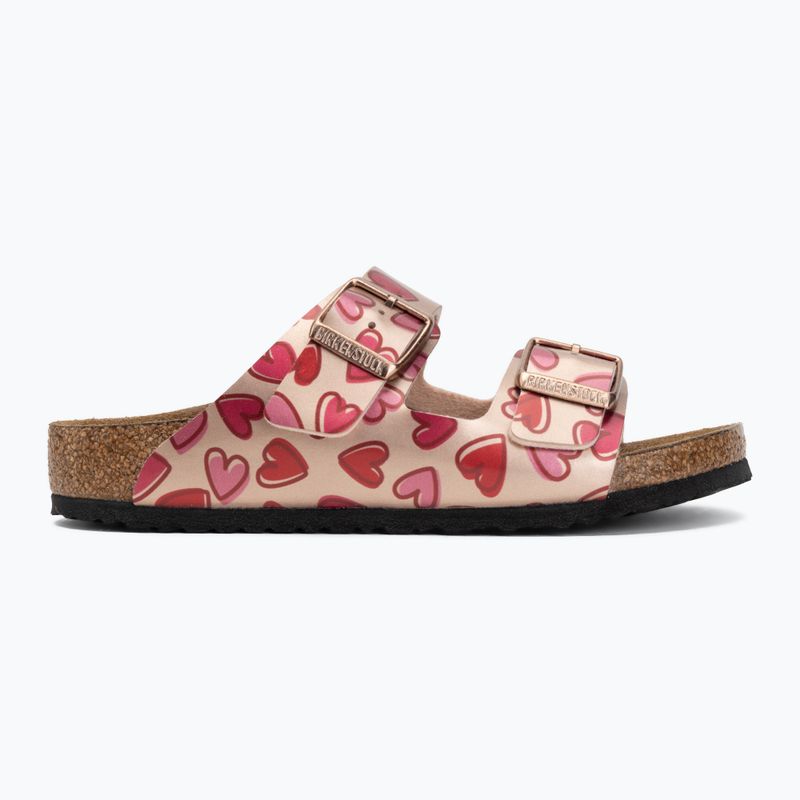 Gyerek papucsok BIRKENSTOCK Arizona Birko-Flor Narrow electric metallic copper hearts 2