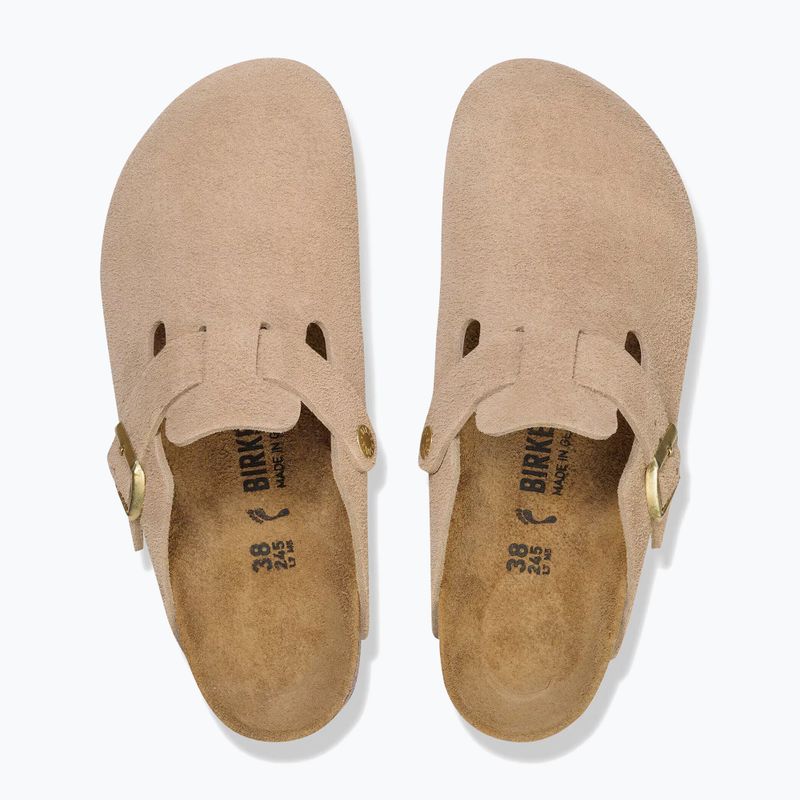 Papucsok BIRKENSTOCK Boston Suede Leather sandcastle 4