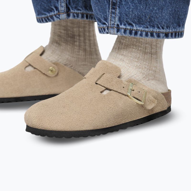 Papucsok BIRKENSTOCK Boston Suede Leather sandcastle 8