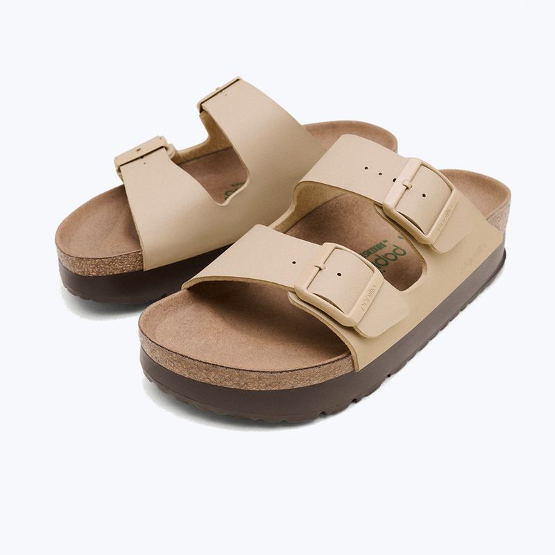Papucsok BIRKENSTOCK Arizona Flex Platform Birko-Flor sandcastle 4