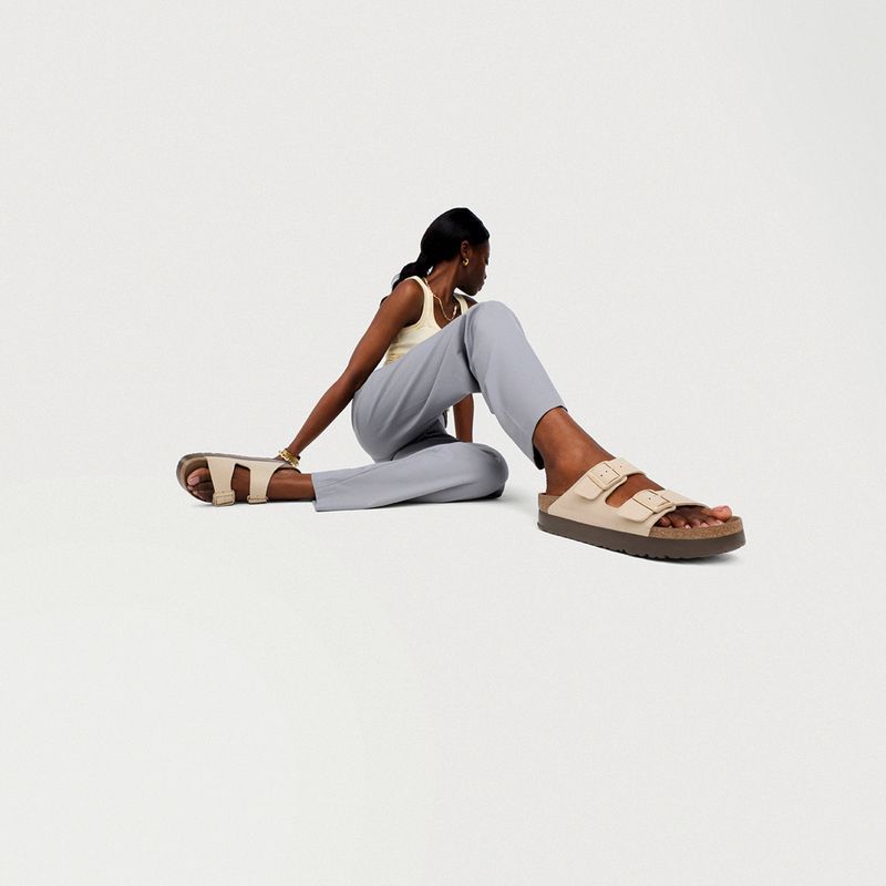 Papucsok BIRKENSTOCK Arizona Flex Platform Birko-Flor sandcastle 6
