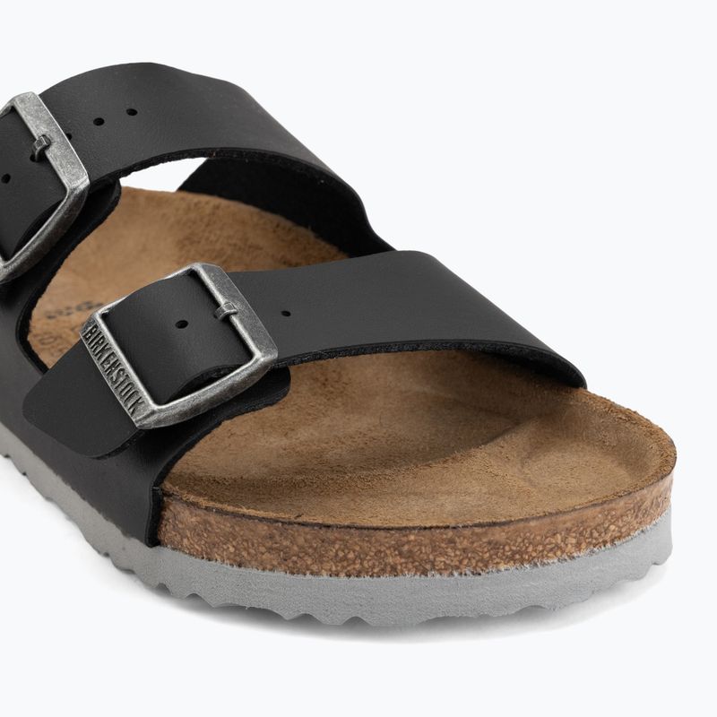 Papucsok BIRKENSTOCK Arizona Birko-Flor black/light gray 7