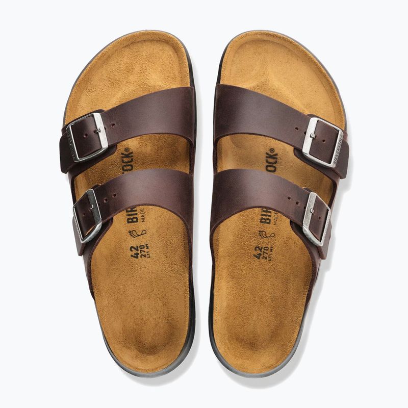 Férfi papucsok BIRKENSTOCK Arizona Crosstown Oiled Leather Regular habana/black 4