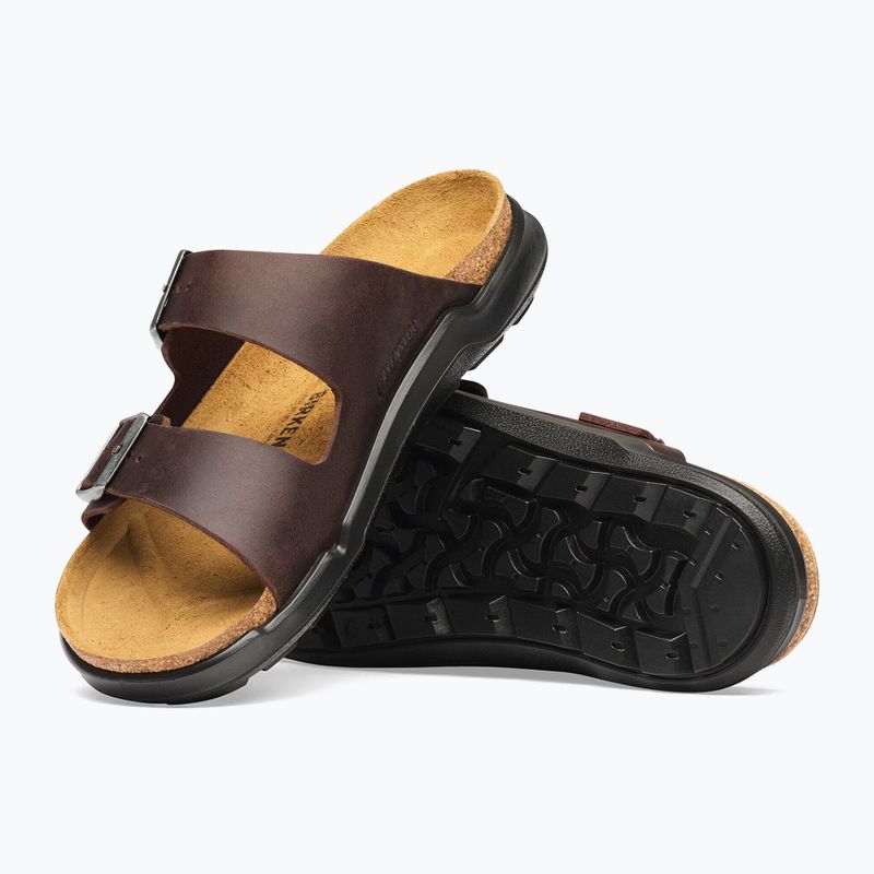 Férfi papucsok BIRKENSTOCK Arizona Crosstown Oiled Leather Regular habana/black 5