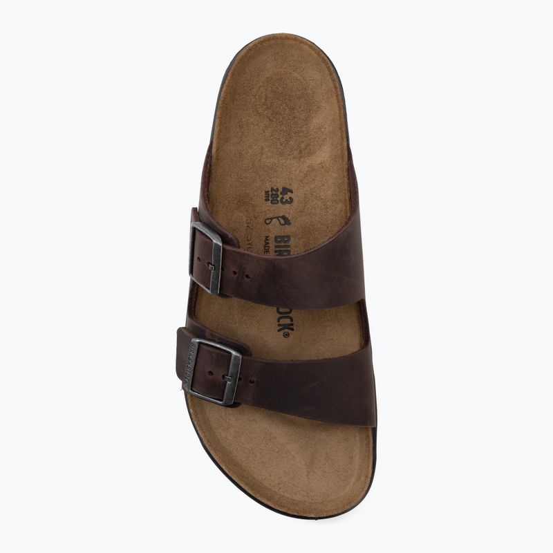 Férfi papucsok BIRKENSTOCK Arizona Crosstown Oiled Leather Regular habana/black 5