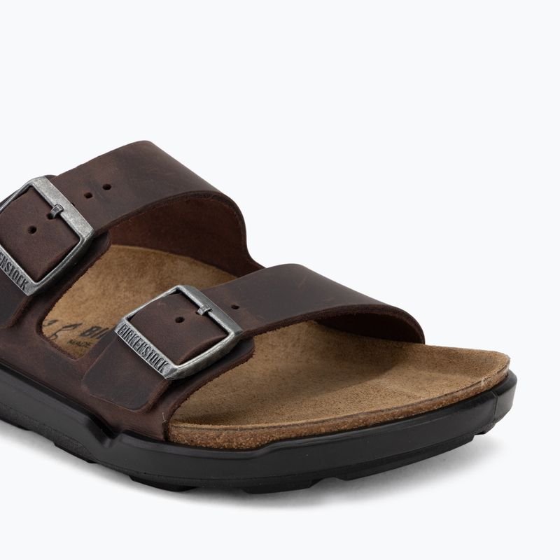 Férfi papucsok BIRKENSTOCK Arizona Crosstown Oiled Leather Regular habana/black 7
