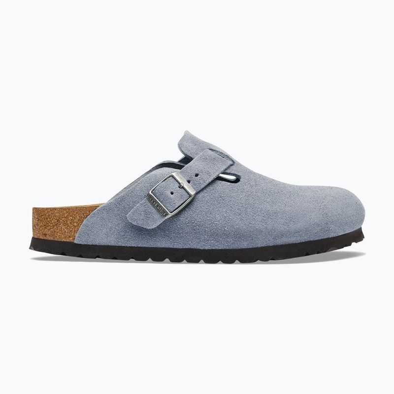Papucsok BIRKENSTOCK Boston Suede Leather stone blue 2