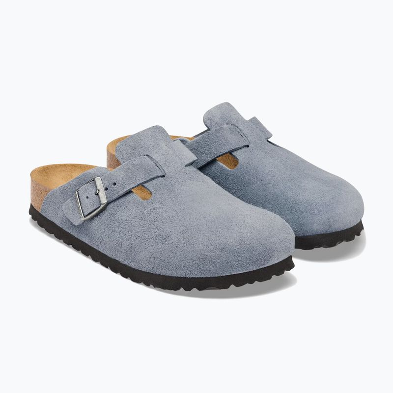 Papucsok BIRKENSTOCK Boston Suede Leather stone blue 3