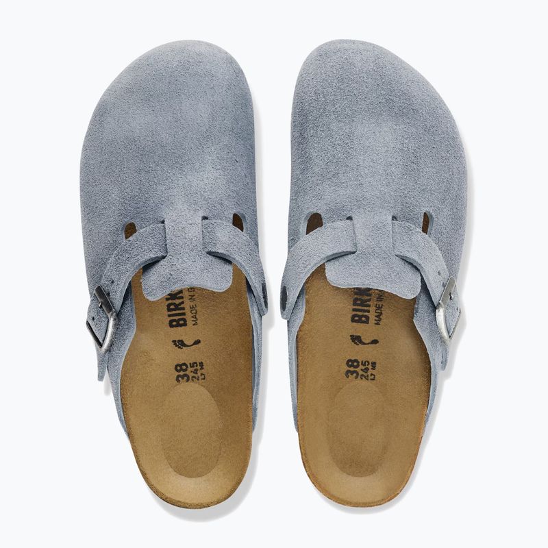 Papucsok BIRKENSTOCK Boston Suede Leather stone blue 4